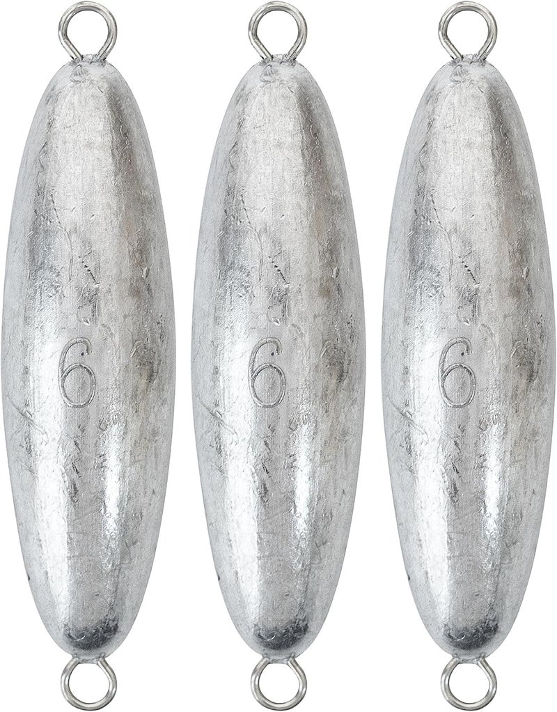 BLUEWING Torpedo Sinker Through Wire Fishing Weight Saltwater Bullet Lead Double Ringed 2oz-48oz - Image 1